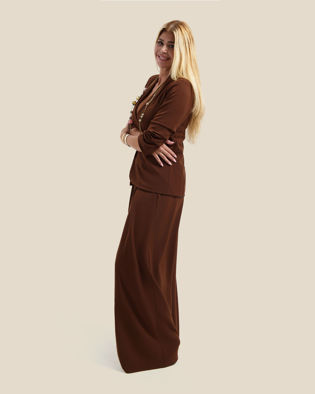 Wide Trousers - Brown