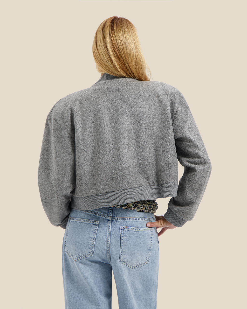 Cropped Jacket - Grey