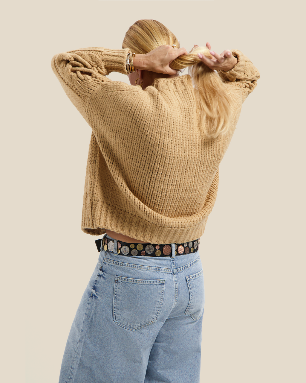 Chunky Open Side Knit - Brown