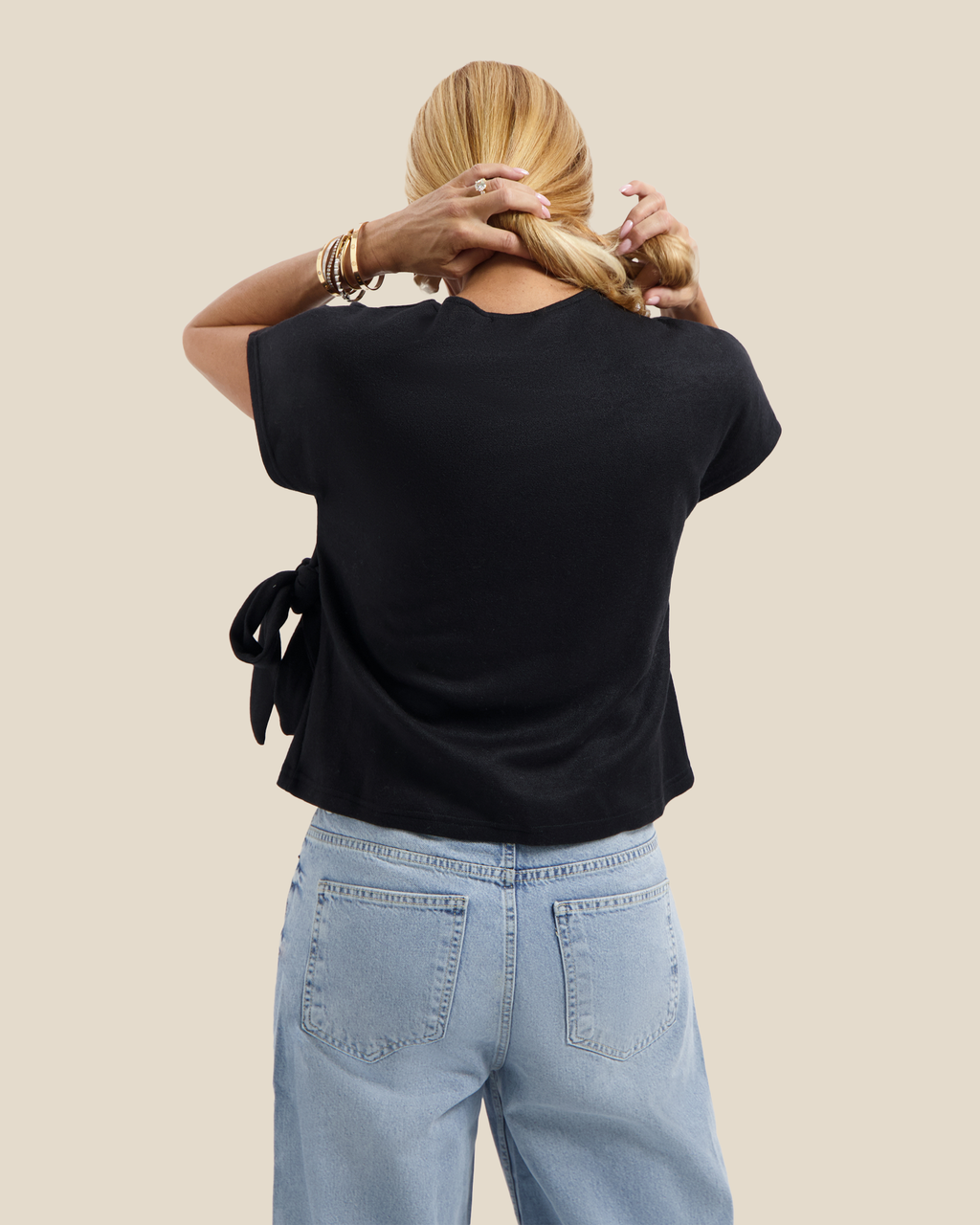 Side Knot Shirt - Black