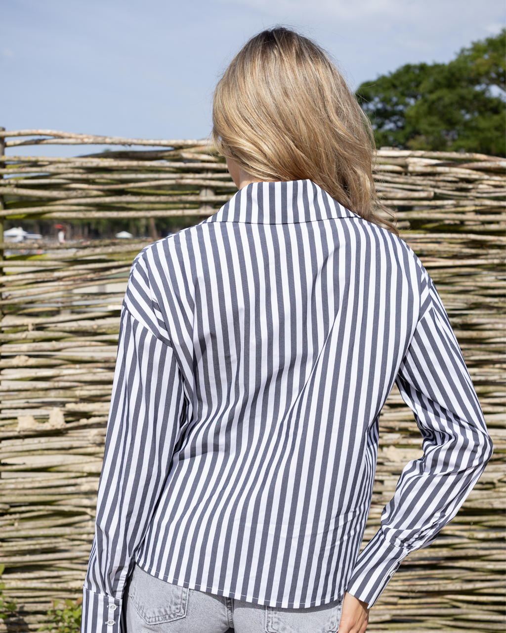 Striped Blouse - White/ Black